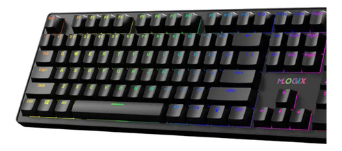 Teclado Gaming Mlogix Mk104 Ghost Buster Rgb 12 Efecto Negro Español España