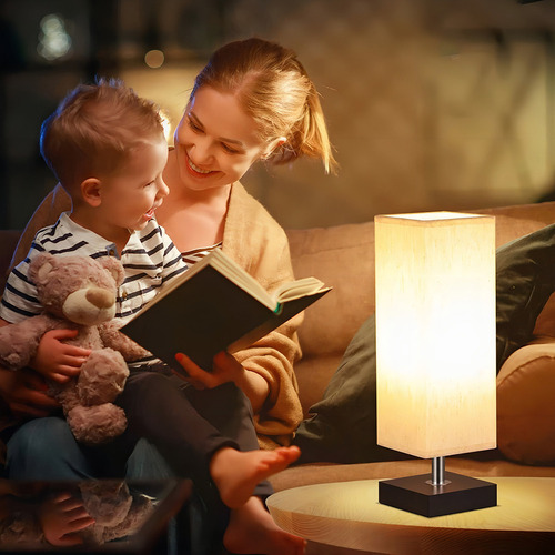 Shang Lámpara De Mesa Cuadrada For Dormitorio Iluminación