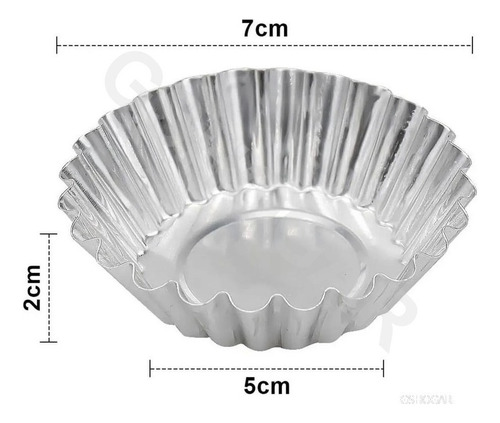 50 Moldes De Aluminio Para Tartaletas Reutilizables