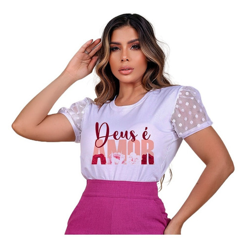 Blusa T-shirt De Luxo - Deus É Amor