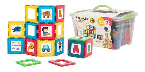 Juego Magnético Braintoys Imanix Clicks 130 Piezas + Caja