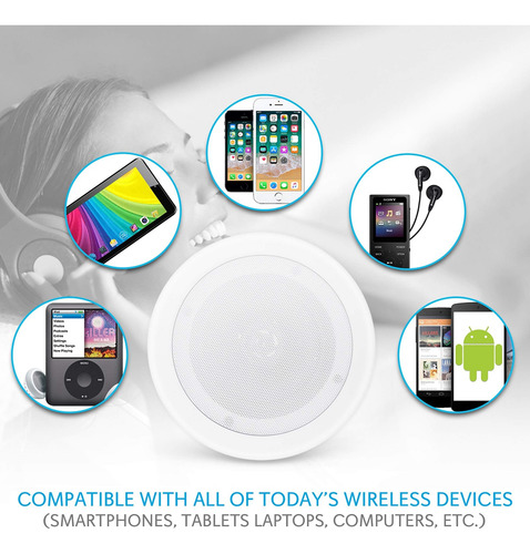 Pyle Par De 6.5 Bluetooth Montaje Empotrado En Pared Sistem