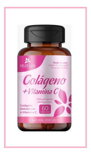 Kit 3x Colágeno Hidrolisado+vitamina C Com 60 Cáp - Reativa