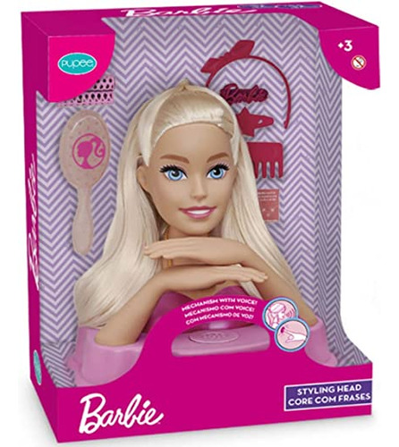 Barbie Busto Original Styling Head Fala 12 Frases Acessórios