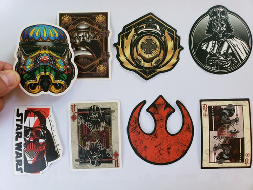 Star Wars 100 Calcomanias Stickers  Pvc Vs Agua Darth Vader