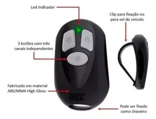 5pcs Controle Remoto Rcg Portao Alarme Command Fx 433mhz