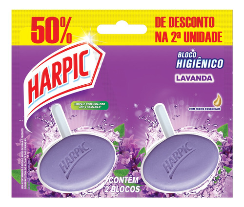 Detergente Sanitário 2 Blocos Lavanda Harpic