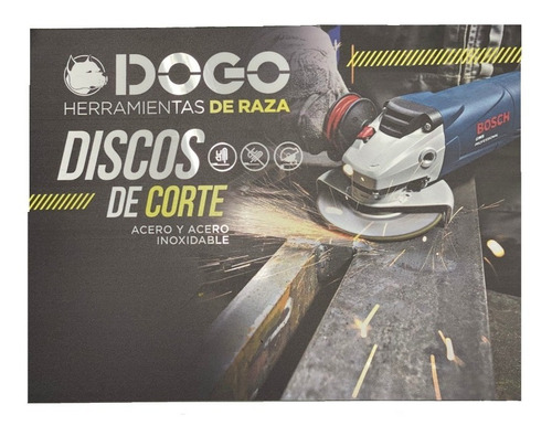 Imagen 6 de 9 de 50 Discos De Corte Amoladora 115 X 1,6 Acero Inoxidable Dogo