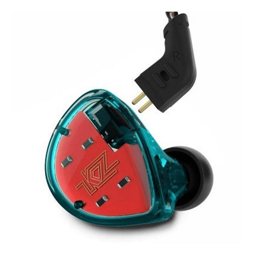 Imagen 2 de 4 de Kz Es4/cyan Auricular In-ear Sistema Híbrido Carcasa Ergonom