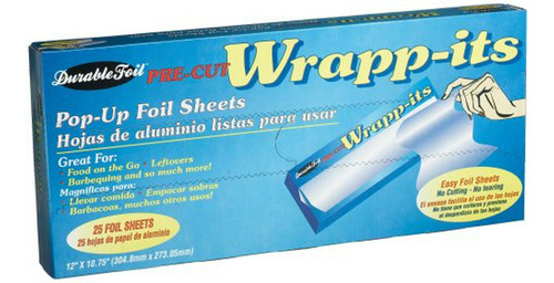 Papel De Aluminio Pre-cortado, 25 Hojas Por Caja (paquete De