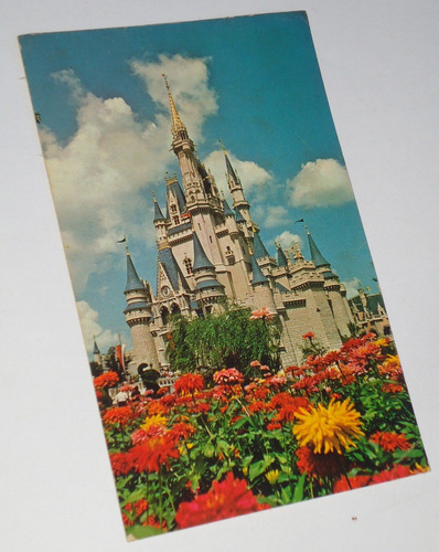Cartão Postal Circulado Castelo Da Cinderela Disneylândia