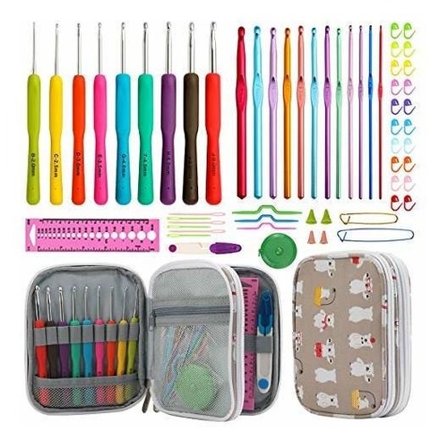 Kit De Ganchillo Para Manualidades, Ganchos Ergonómico...