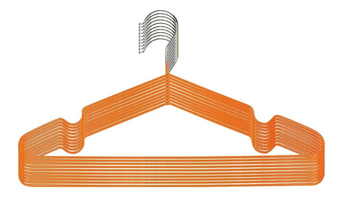 Imagen 9 de 9 de Perchas Metálicas Acero Galvanizado Engomado Colores X 10un