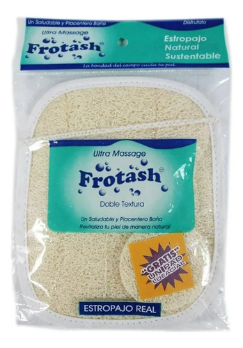 2 Pza Estropajo Corporal Frotash Ultra Massage 1 Pza Color Índigo Rayas