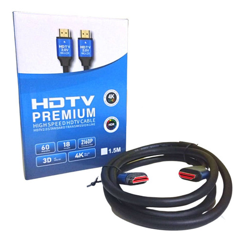 Cable Hdmi 1.5m 2.0v 4k Premium Alta Velocidad 3d 2160p 60hz