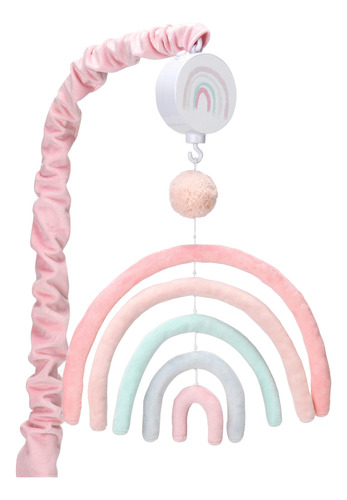 Lambs & Ivy Acuarela Pastel Rainbow/pom Pom Musical Baby Nur