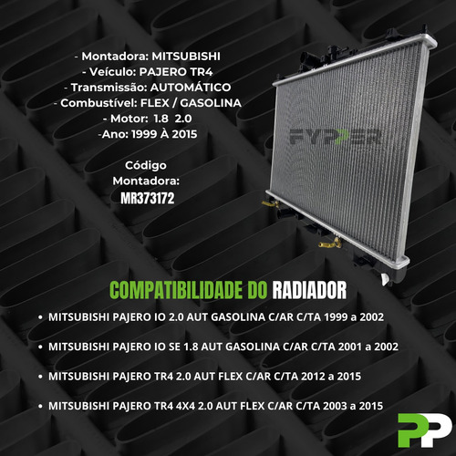 Radiador Pajero Tr4 4x4 Aut. 2008 2009 2010 2011 Até 2015