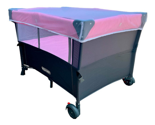 Practicuna Colecho Bebés Mega Baby Geminis Doble Altura Color Rosa