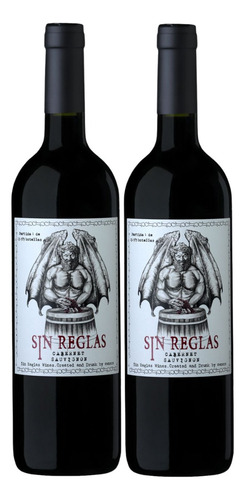 Kit 2 Vinhos Argentino Sin Reglas Cabernet Sauvignon 750ml