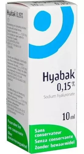 Botella de gotas para los ojos Hyabak con 10 ml