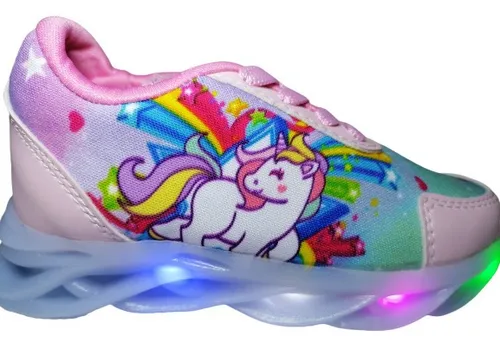 Zapatos Tenis De Luz O De Unicornio Para Niña | MercadoLibre