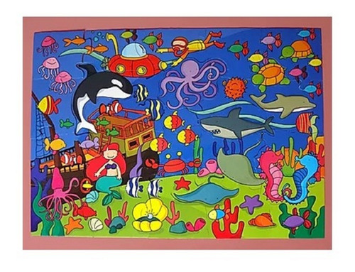 Imagen 3 de 6 de Puzzle Rompecabezas Fondo Del Mar 28 Piezas - Playking