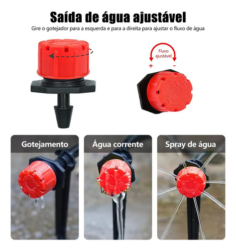 foto de Aspersor para irrigação fixo com fluxo regulável Cakmger Micro Gotejador Regulável bico de irrigacao gotejamento