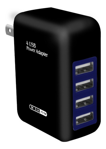 Multi Cargador Universal 4 Puertos Usb Para Celular Tableta 