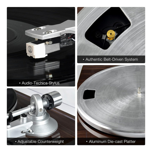 Tocadiscos Con Correa Retrolife Grabacion Y Contrapeso