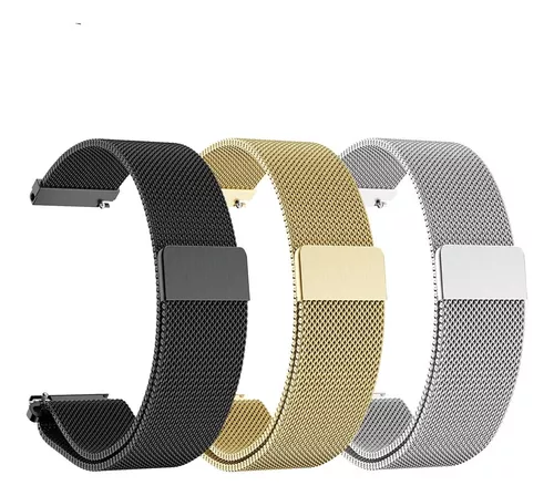 Correa Universal Metal Eslabones 20mm para Smartwatch  Xiaomi/Amazfit/Samsung/Huawei/Realme/Ticwatch