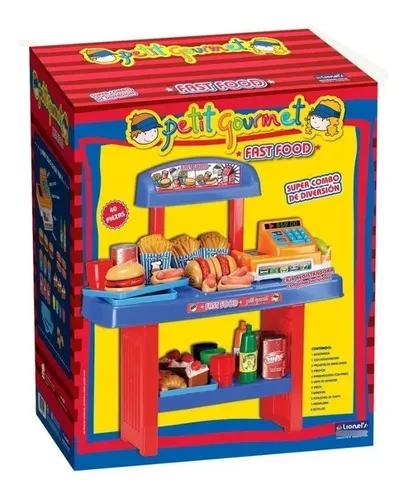 Set De Juguete Fast Food Cocina Caja Registradora Infantil