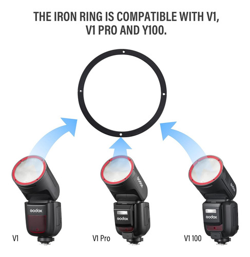 Anillo Magnético Para Godox V1 U, V1pro U, V100 U Round H...