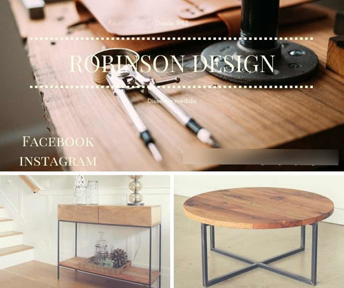Imagen 5 de 6 de Mesa Comedor Industrial Vitage Hierro Madera