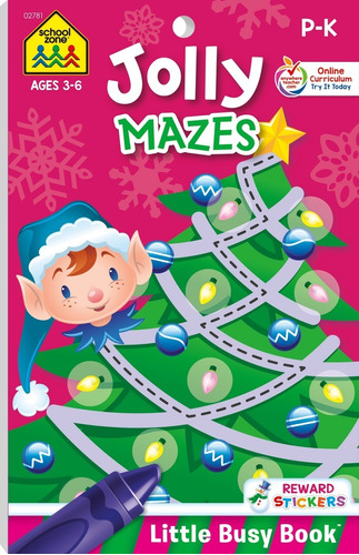 Jolly Mazes Workbook School Zone 02781 Cuaderno Trabajo 