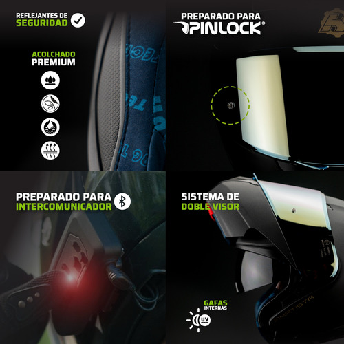 Hax Helmets Casco Abatible Dot + Ece. Amatista Matte Black