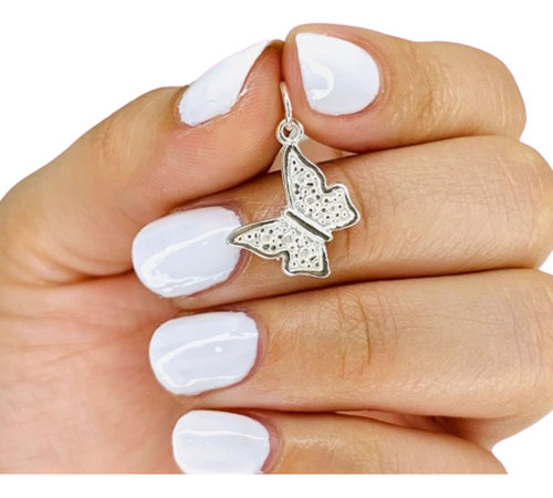 Dije Mariposa Ideal Regalo Primaveral Mujer De Plata D 654 