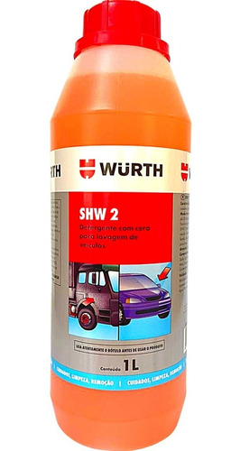 Shampoo Automotivo Com Cera  - Wurth 1 Litro