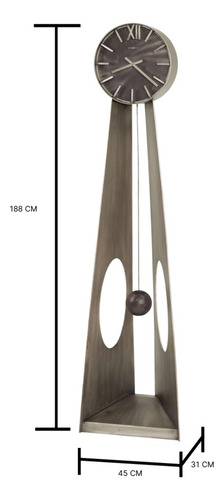Reloj De Piso Odie 615114 Howard Miller Plateado
