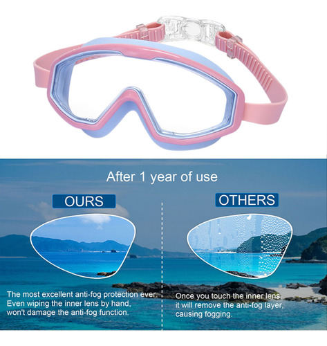 Gafas De Natación De Color Macarrón, Planas, Con Forma De Ni