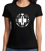 Comprar Remera Mujer Color Simbolo Medicina Medico Doctor Salud M2