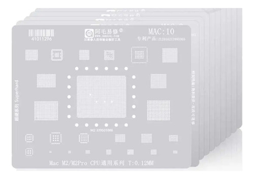 Stencil Reballing Para Mac Kit 9 Pzas
