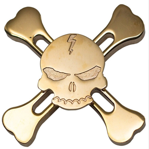 Spinner Metal Caveira Skull Pirata Rolamento Abec12 Melhor