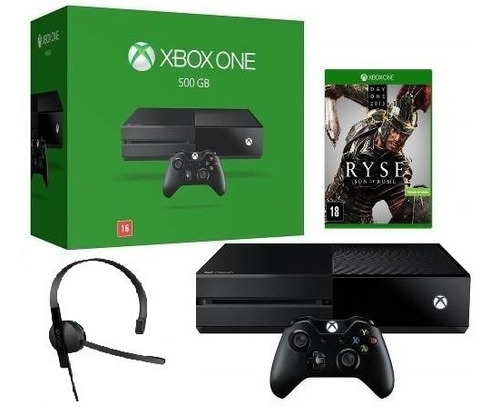 Game Console Xbox One 500gb + Jogo Ryse Novo Na Caixa Xone