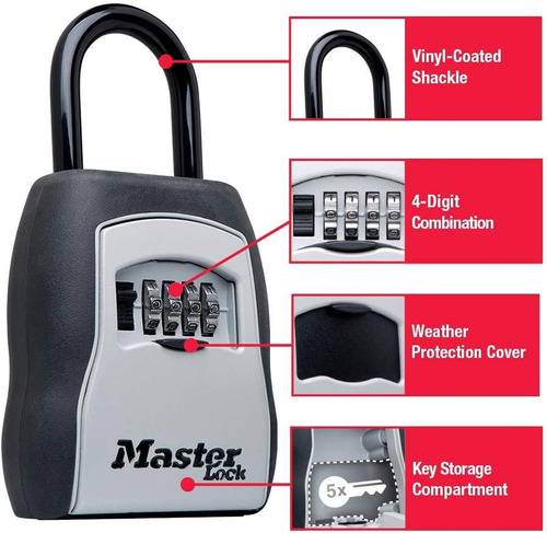 Imagen 2 de 7 de Candado De Seguridad Master Lock, Tipo Caja, Hasta 5 Llaves