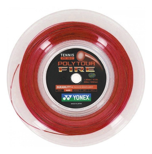 Cuerda Para Raqueta Yonex Polytour Fire 1.30mm Rollo 200m