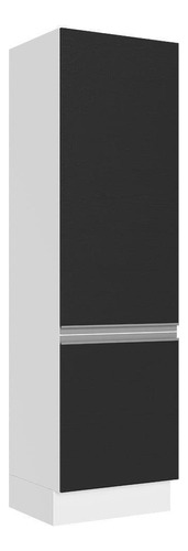 Paneleiro 100% Mdf 60 Cm 2 Portas Madesa Bp Acordes Cor Branco/Preto G2660073