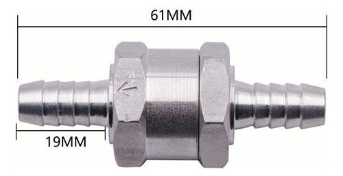 Valvula Check Aluminio 10mm 3/8 Sin Retorno Combustible 12 P
