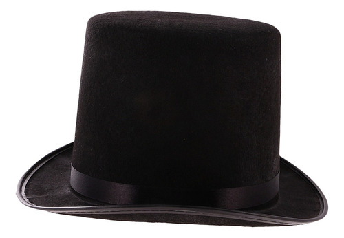 4x Sombrero De Copa Negro Alto Negro Victoriano Steampunk