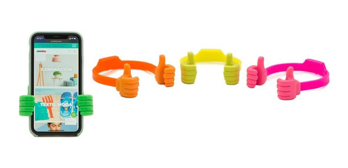 Imagen 6 de 10 de Set 4 Manitos Soporte Universal Celular Tablet Pastel Fluo