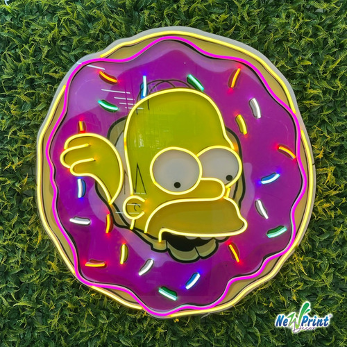 Homer Simpson - Neon Led - 79cm X 79cm